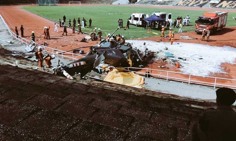 Two army helicopters collided with each other, 10 people died, video surfaced