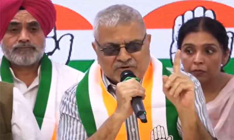 Former Aam Aadmi Party MP Dharamveer Gandhi joins Congress