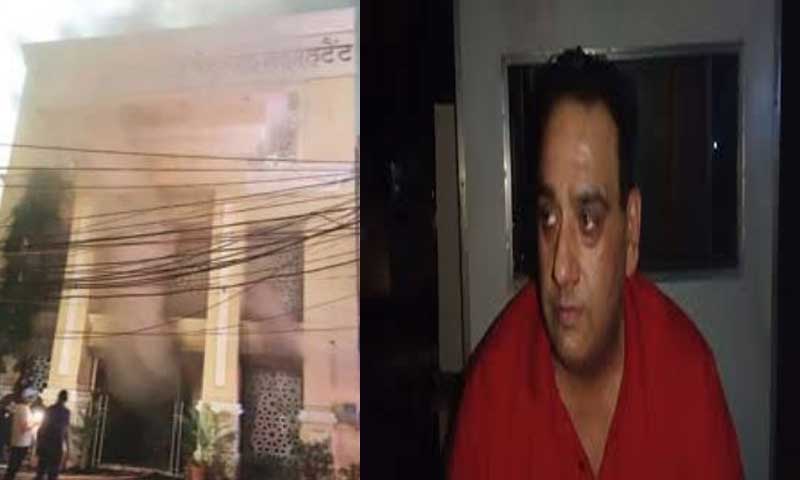 A massive fire broke out in the office of famous immigration consultant Vinay Hari.