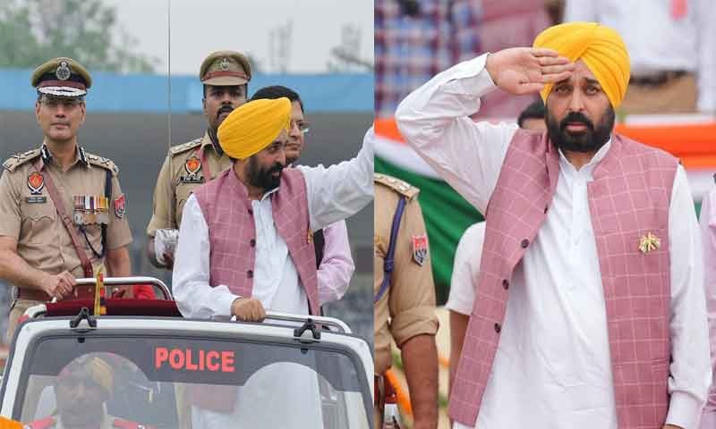 स्वंतत्रता दिवस पर जालंधर के गुरु गोबिंद सिंह स्टेडियम में सीएम भगवंत मान ने फहराया तिरंगा