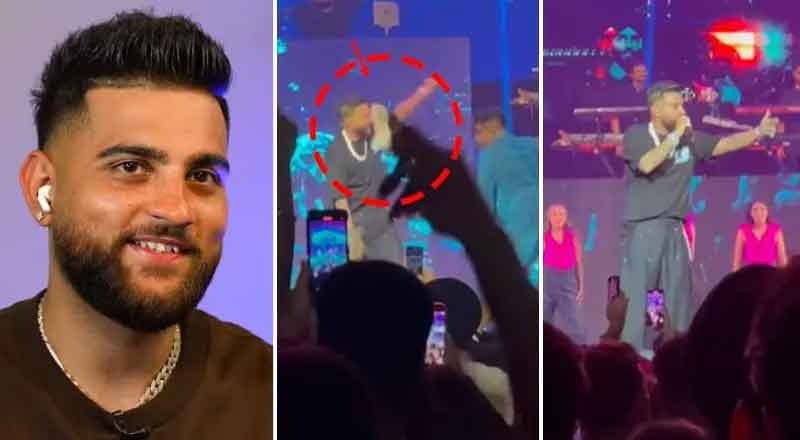 मशहूर पंजाबी सिंगर करण औजला पर Live के दौरान फेंका गया जूता