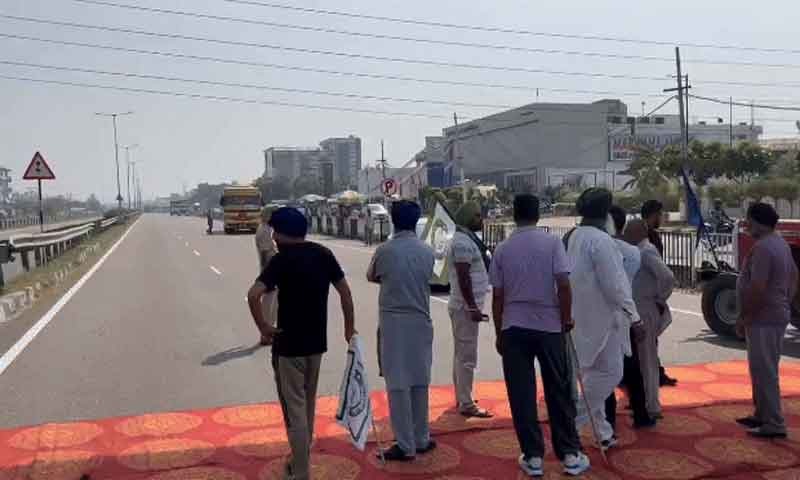 पंजाब भर में आज किसान जत्थेबंदियों ने किया चक्का जाम