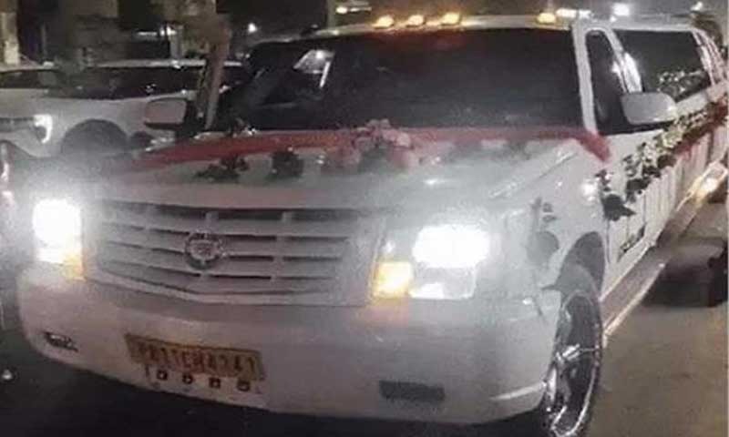 जालंधर में शादी के लिए सजी लिमोजिन गाड़ी का कटा चालान