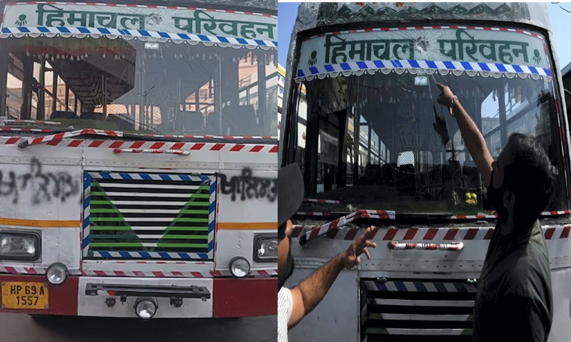 अमृतसर में हिमाचल रोडवेज की बसों पर हमला, शीशे भी तोड़े