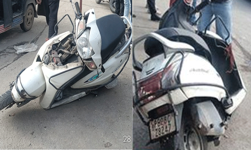 जालंधर के BSF चौक पर भयानक एक्सीडेंट , स्कूटी सवार की मौके पर मौत