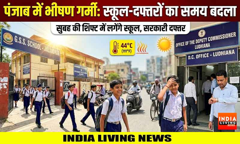 पंजाब में भीषण गर्मी के चलते स्कूलों और सरकारी दफ्तरों का समय बदला