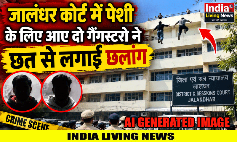 जालंधर कोर्ट में पेशी के लिए आए दो गैंगस्टरो ने छत से लगाई छलांग