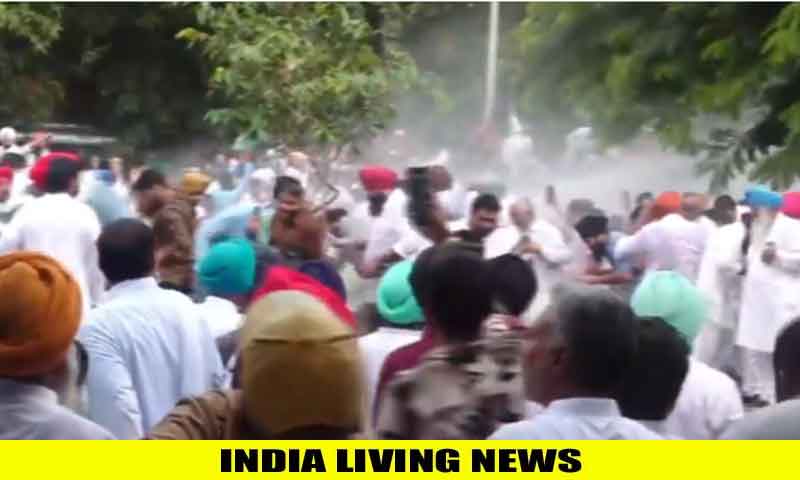 पंजाब सरकार के खिलाफ कांग्रेस का प्रदर्शन , CM आवास कूच पर पुलिस ने चलाया वाॅटर कैनन