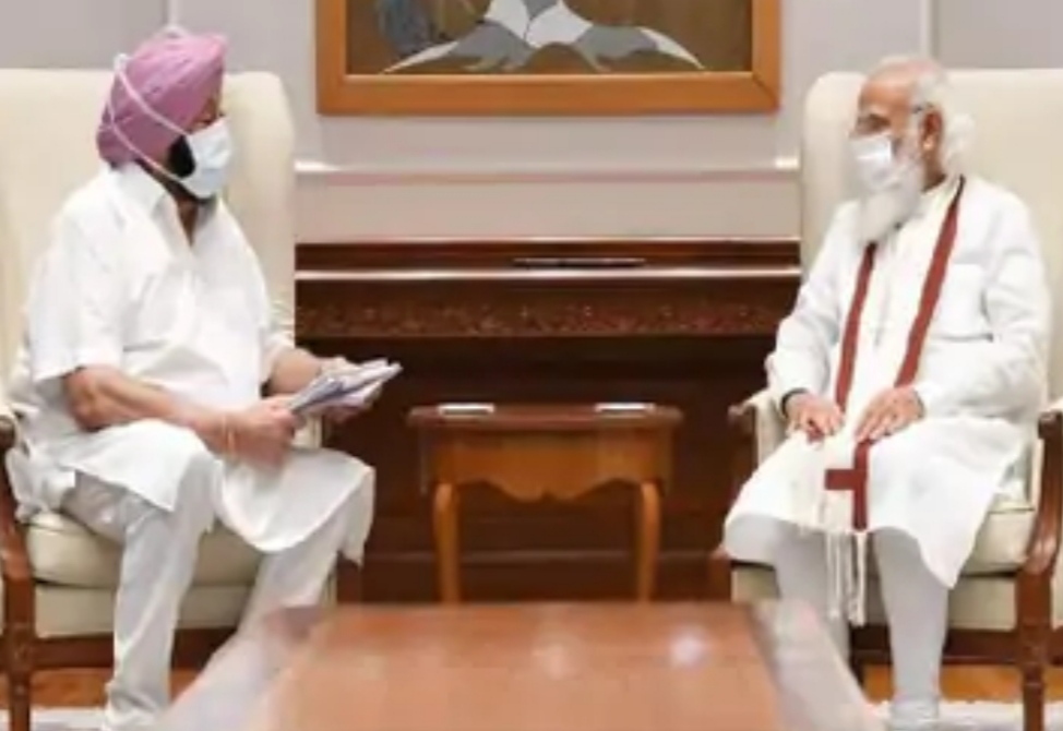 You are currently viewing पंजाब के CM कैप्टन अमरिंदर ने प्रधानमंत्री नरेंद्र मोदी से की मुलाकात