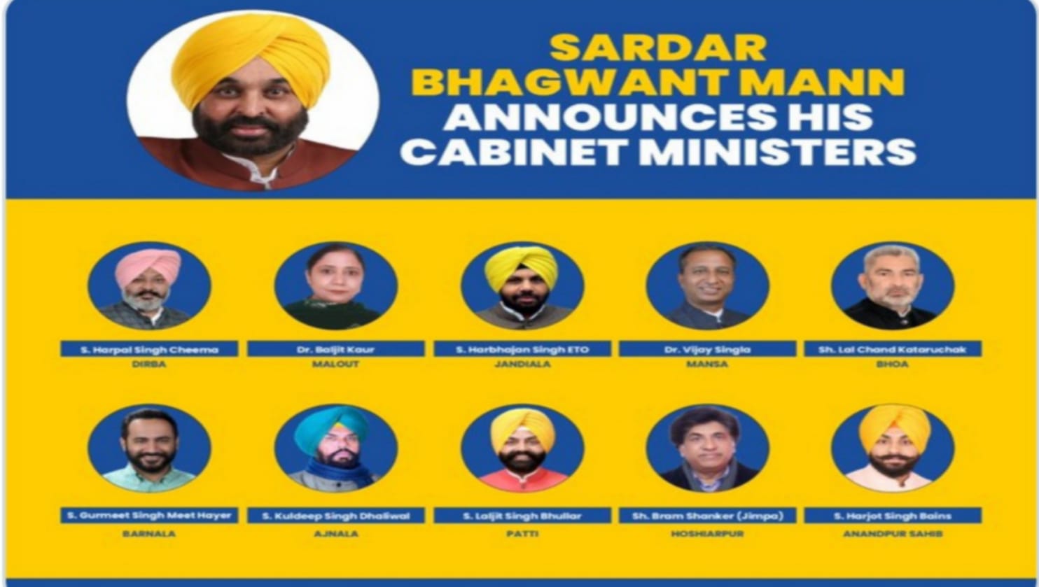 You are currently viewing भगवंत मान के कल शपथ ग्रहण करने वाले मंत्रियों के नाम हुए जारी, पढ़े लिस्ट
