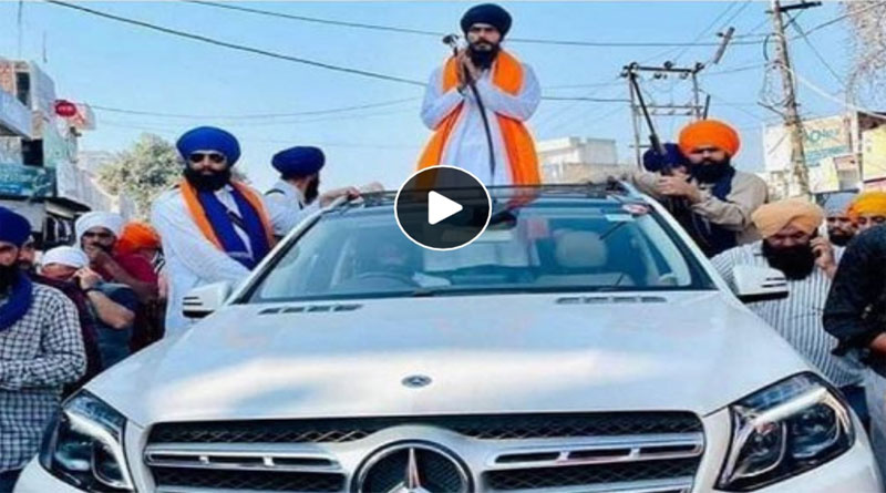 You are currently viewing वारिस पंजाब दे के जत्थेदार अमृतपाल की मर्सिडीज पर बवाल