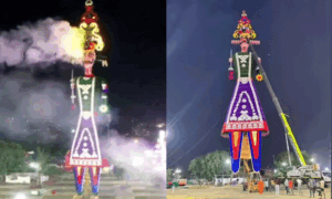 Read more about the article दशहरा 2025 : देश में इस जगह हुआ सबसे ऊंचे 233 फ़ीट के रावण का दहन
