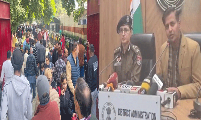 You are currently viewing जालंधर में स्कूलों को बम से उड़ाने की धमकियों के बाद CP धनप्रीत कौर और डिप्टी कमिश्नर डॉ. हिमांशु अग्रवाल ने एक अहम प्रेस कॉन्फ्रेंस की